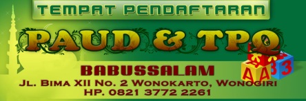 Banner PAUD & TPQ Babussalam Wonogiri